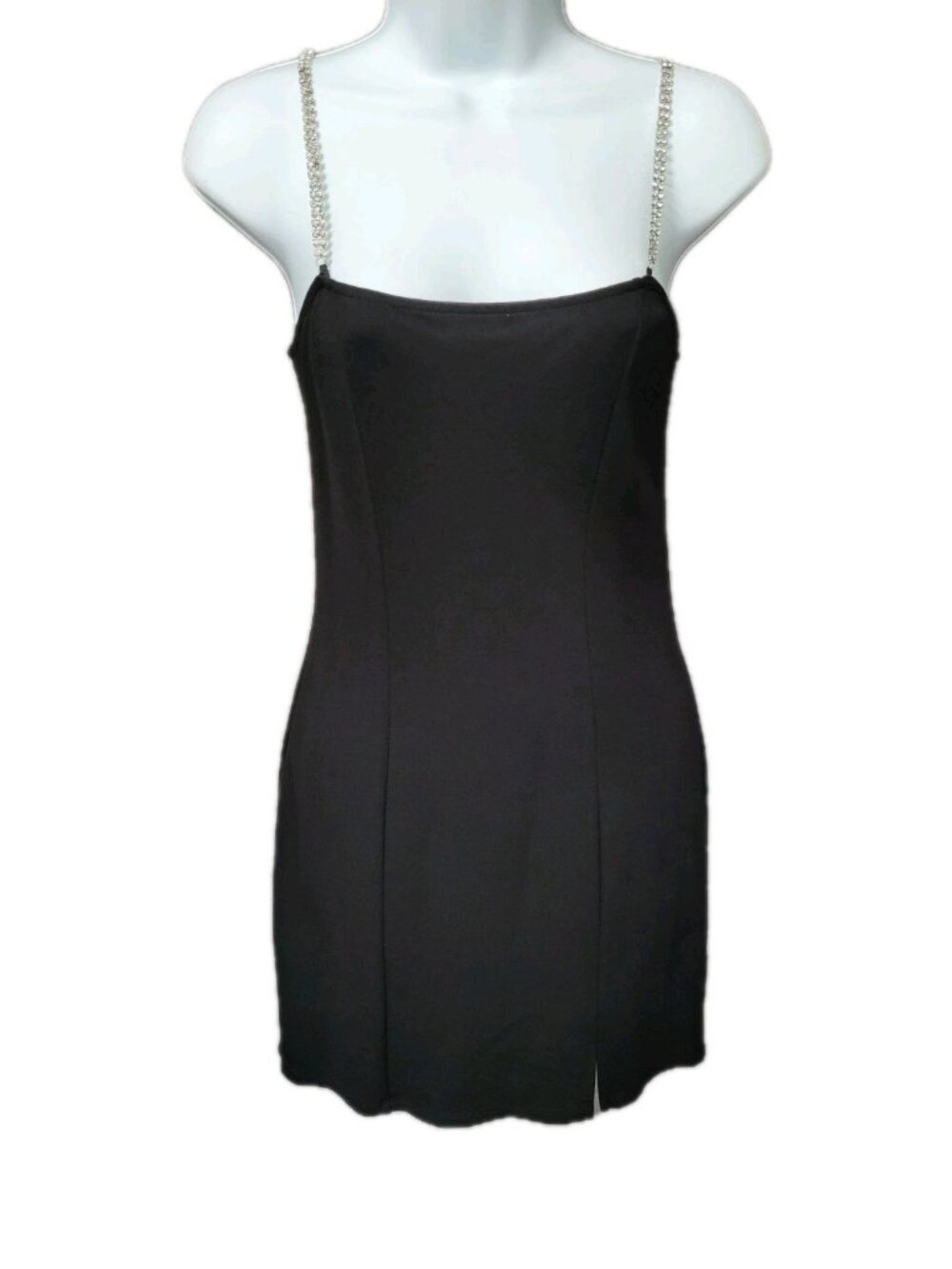 H&M Diamante Rhinestone Strap Bodycon Mini Dress Glam Party Club‎ Wear